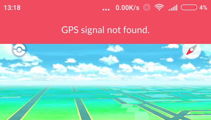 GPS signal not found